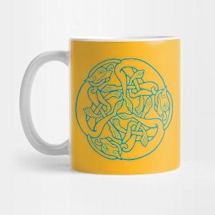 St. Patrick's Day Celtic Blue Mandala #5 Mug